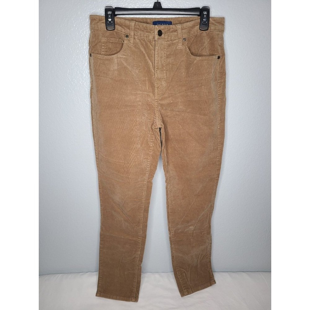 Talbots Jeans BD1024 High Grade Corduroy Tan  Women 30x30, Sz 6